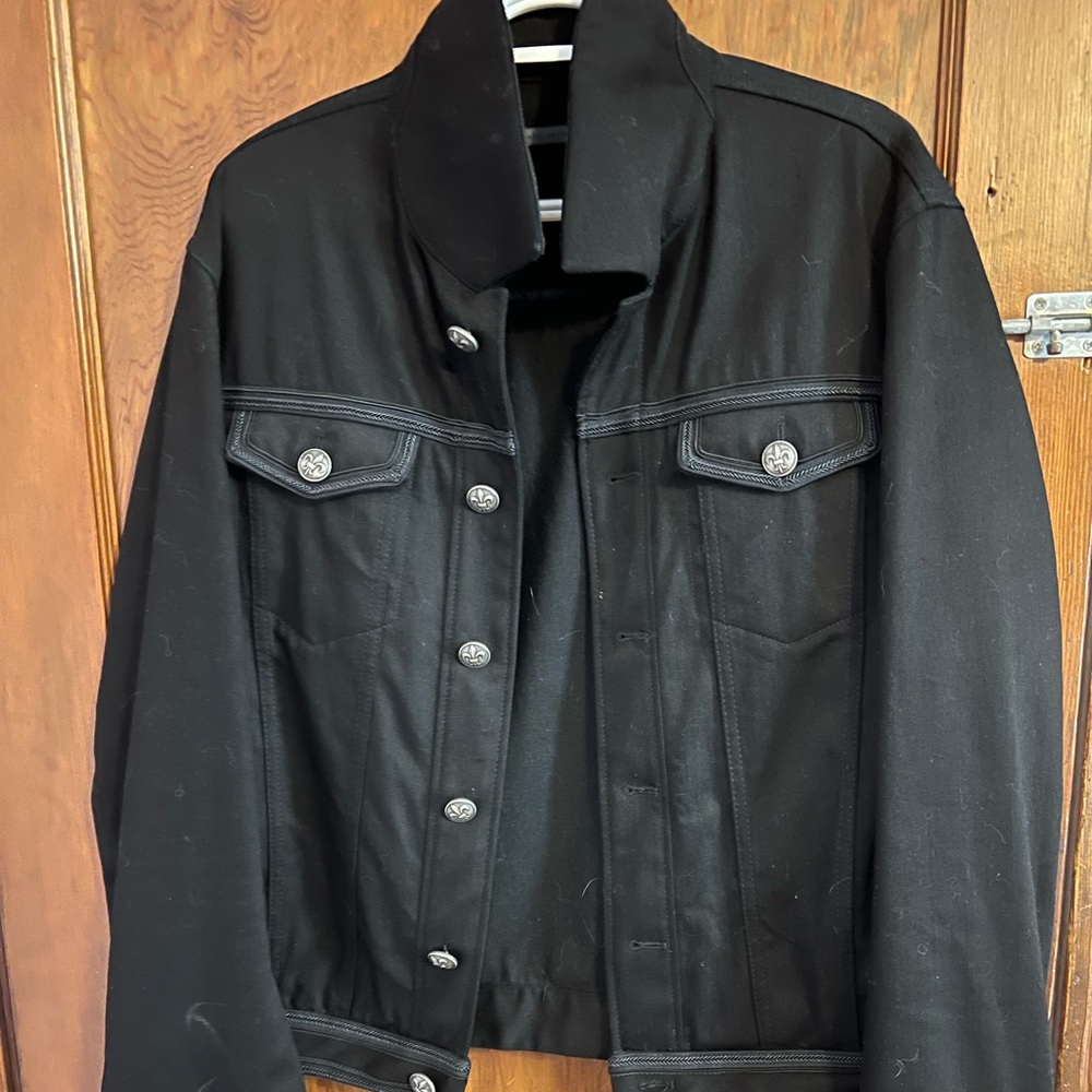 John Varvatos Black Jean Jacket worn twice